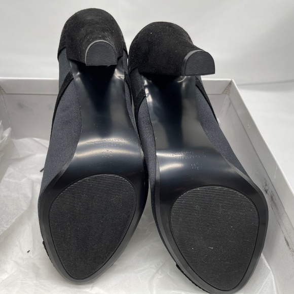NINE WEST Tenant Black Satin High Heel Lace-up Shootie Size 8.5M NIB - Picture 12 of 12